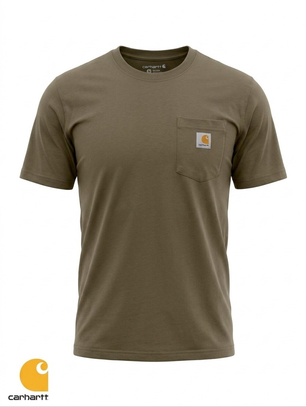 Carhartt K87 Pocket T-Shirt Loose Fit Heavyweight Workwear Tee Medium M Olive